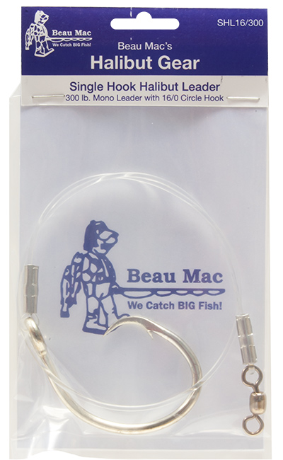 Beau Mac Halibut Leader, 80 lb, Mono:9/0-10/0 